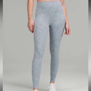 Lululemon Wunder Under High Rise legging Reptilia Jacquard Chambray Starlight 6